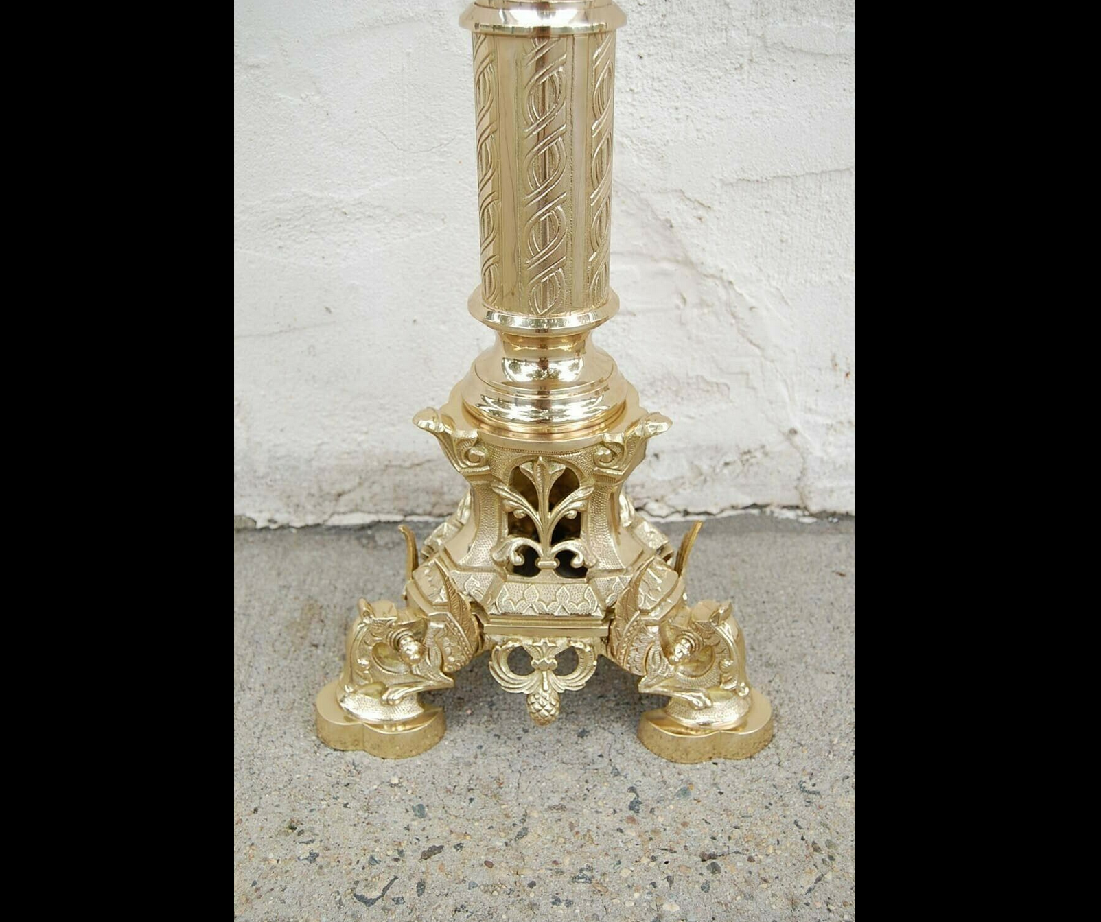 H-166 40" Angel Candlestick priced by pair