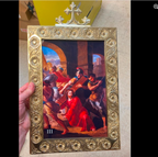 H-807 Brass Framed Stations of the Cross set Fynders Keepers