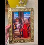 H-807 Brass Framed Stations of the Cross set Fynders Keepers