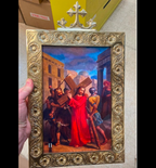 H-807 Brass Framed Stations of the Cross set Fynders Keepers