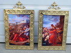 H-110 Stations of the Cross  Brass Frames