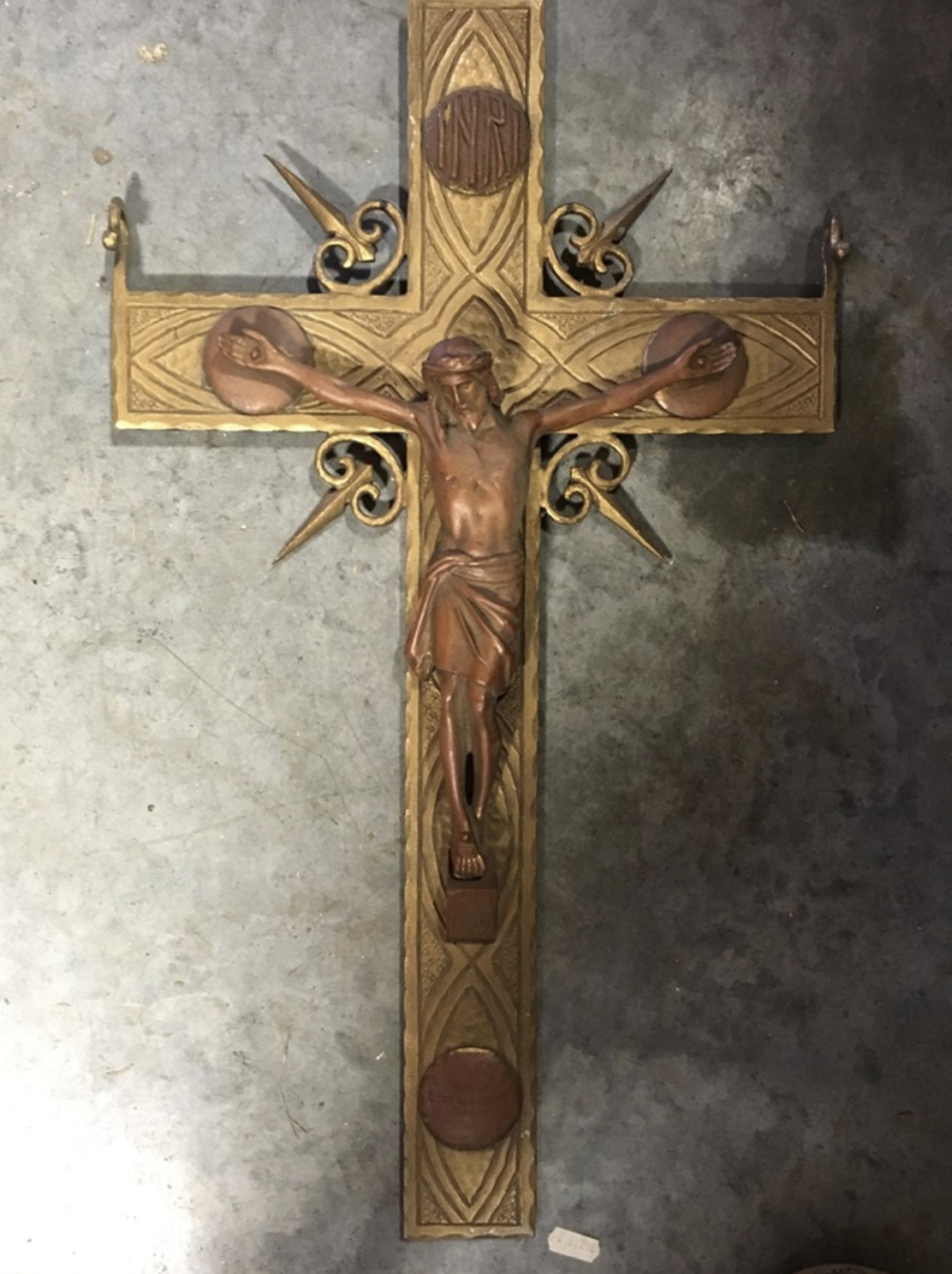 Bronze and Copper Cross Larger Cross