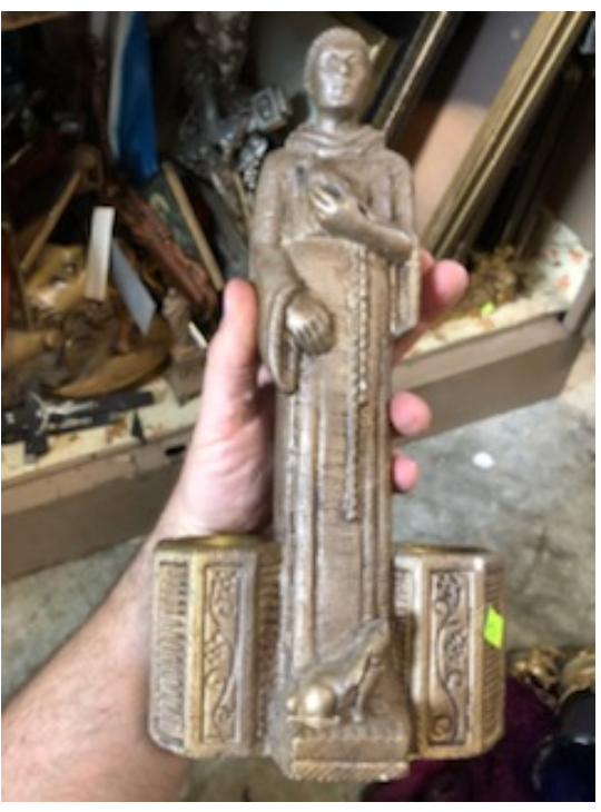 St Francis in Bronze with Votives