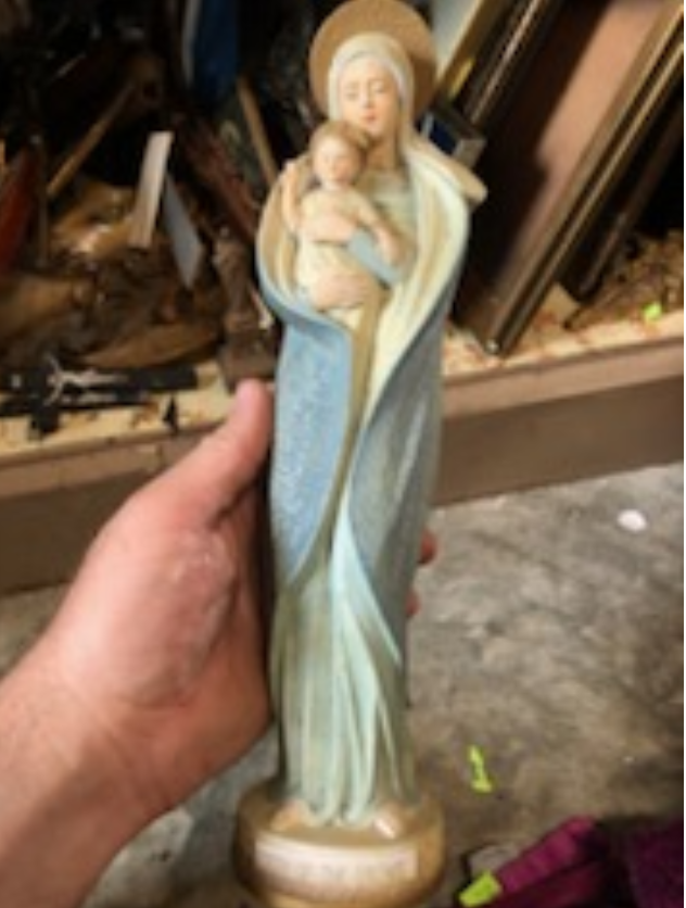 Porcelian Mary Statue with Child