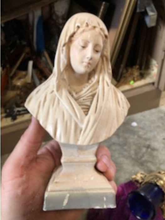 Mary Bust Antique Plaster