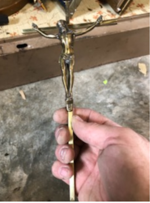 Antique Brass Cross