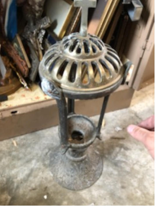 Two Large 7 day votive Stands with smoke caps Fynders Keepers
