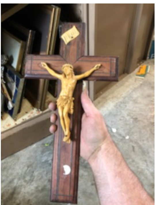 Larger Enlaid Crucifix