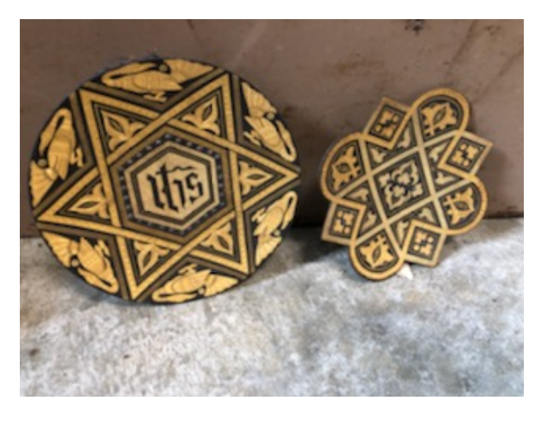 beautiful Gilt Religious plates