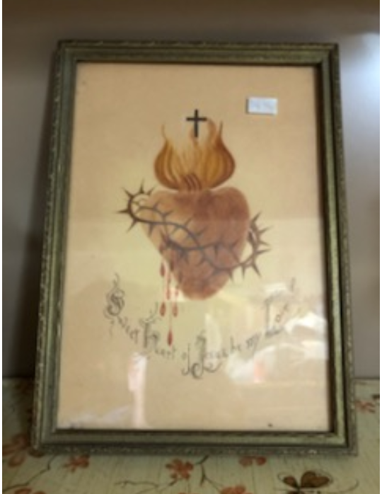 Beautiful Image of Sacred Heart Antique