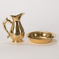 H-314HAM Hammered Brass Ewer and Basin, Lavabo Set Fynders Keepers