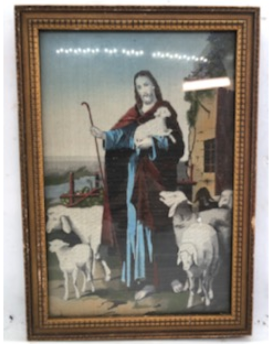 Fabric Christ as the Shepherd. Stunning detail