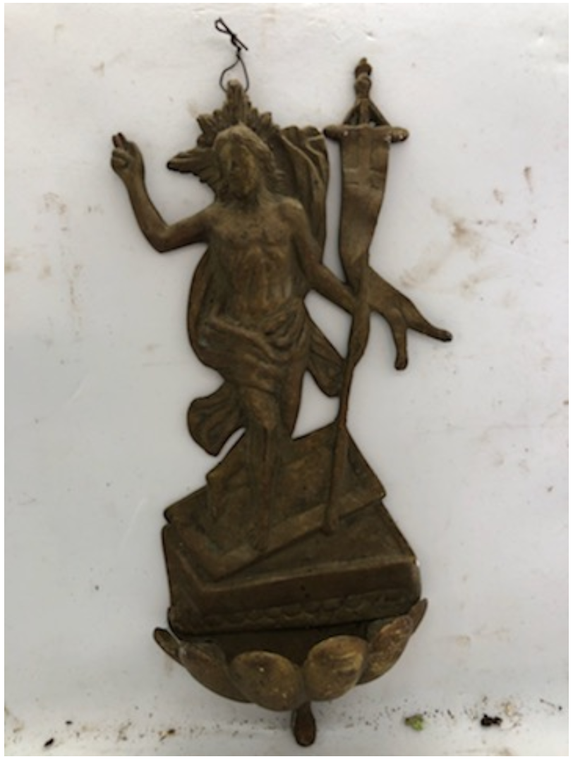 Solid Brass Holy Water Font Larger Holy Redemptor