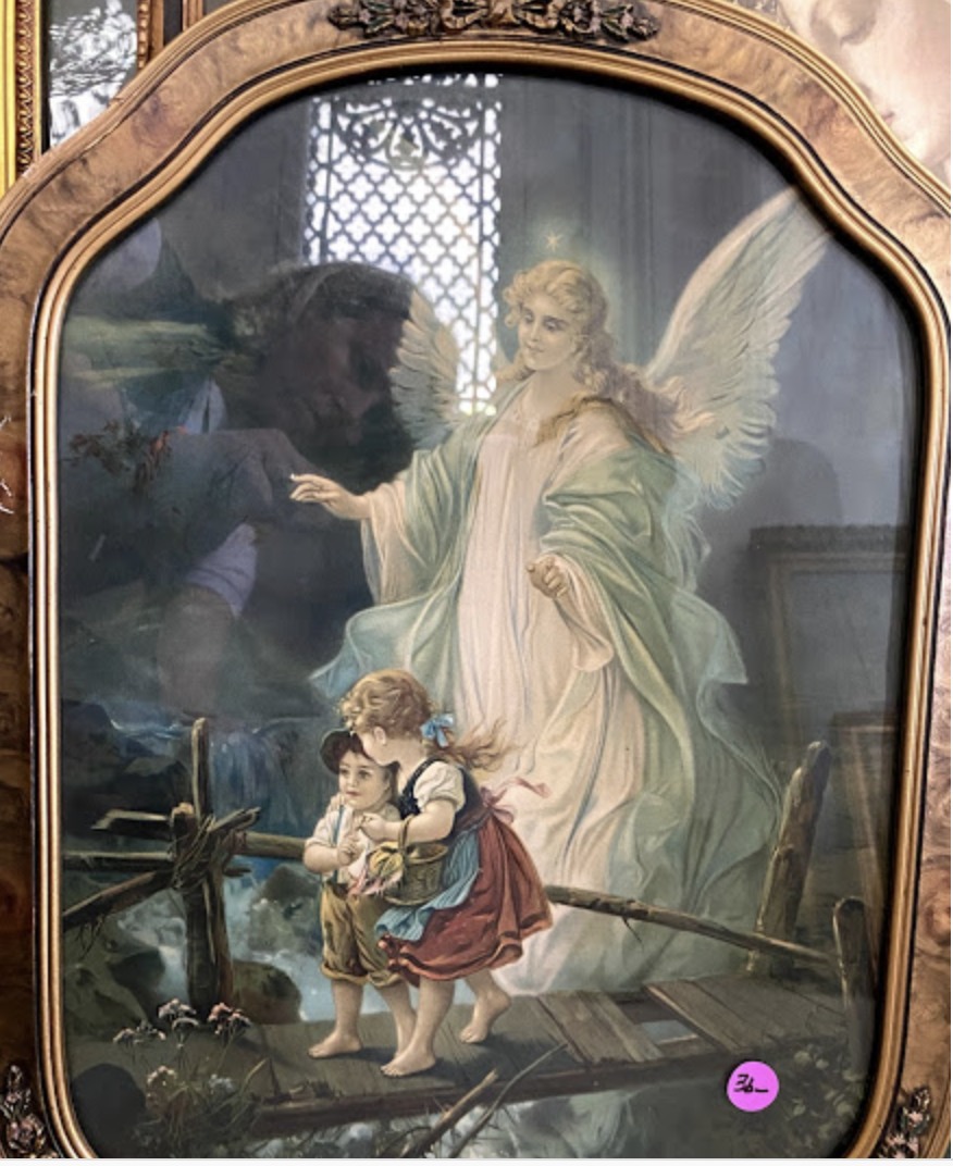 Beautiful Gaurdian Angel in Turtle Shell Frame