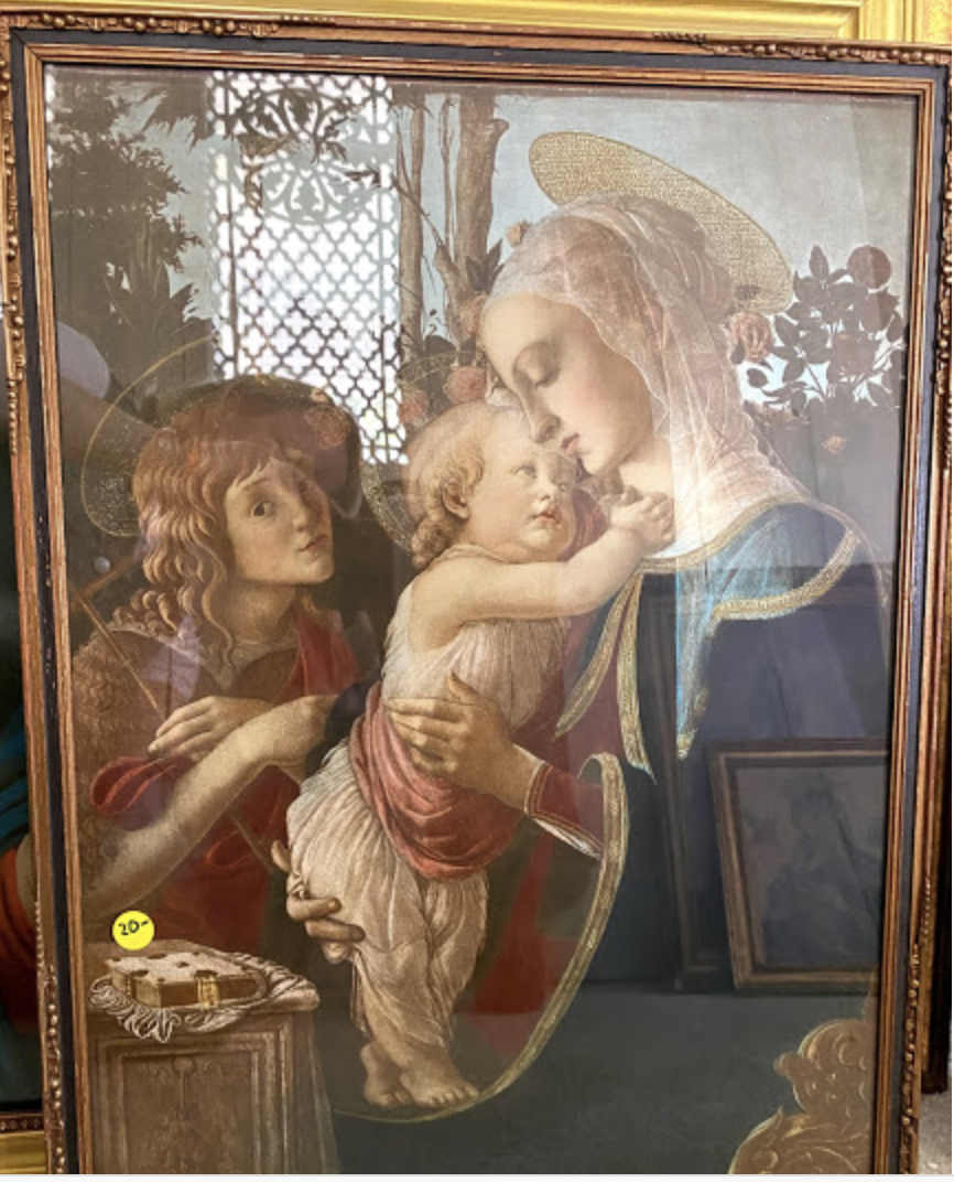 Beautiful Image of Mary, Child and St John the Baptist. Framed Print