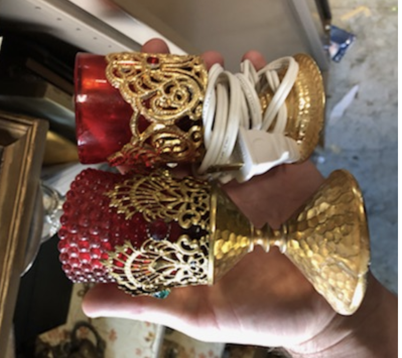 3 jeweled Votive Stands