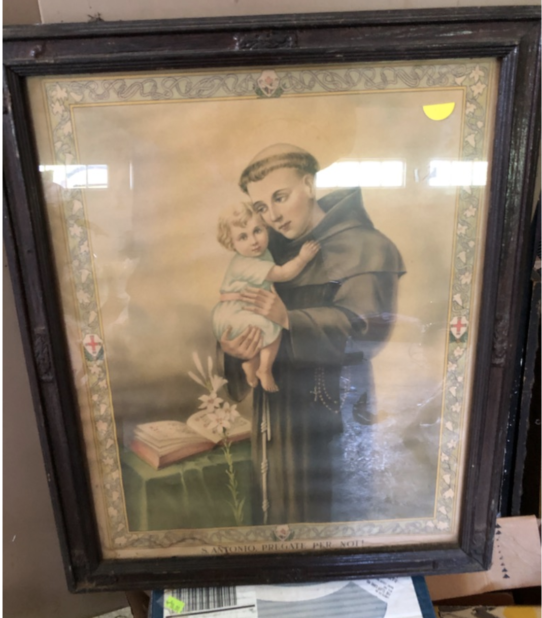 Antique Early St Anthony and Child