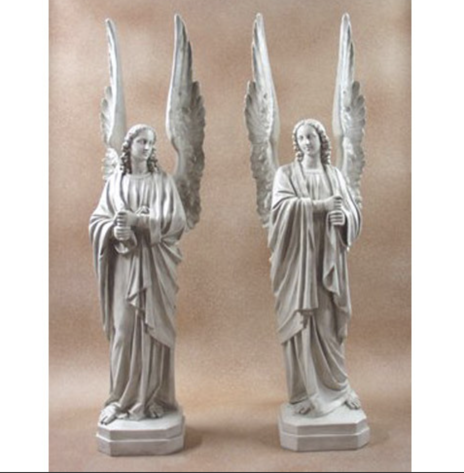 LARGE CATHEDRAL ANGEL 89"  Set (sold as a pair)