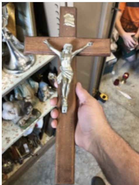 Antique Walnut Wall Cross