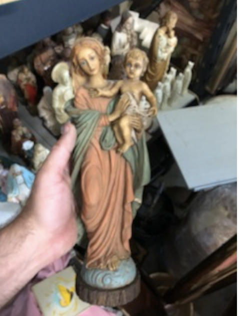 Large Older Mary and Child Statue