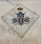 Solid Marble Medallions with Bronze and Metal Inserts