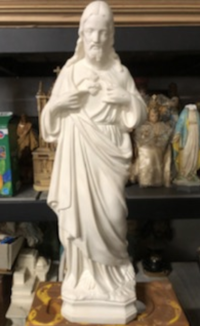 Large Christ Statue All White