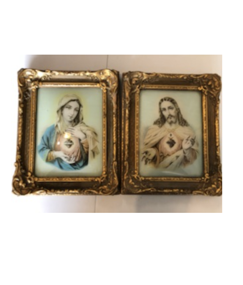 Immaculate Heart and Sacred heart domed Prints