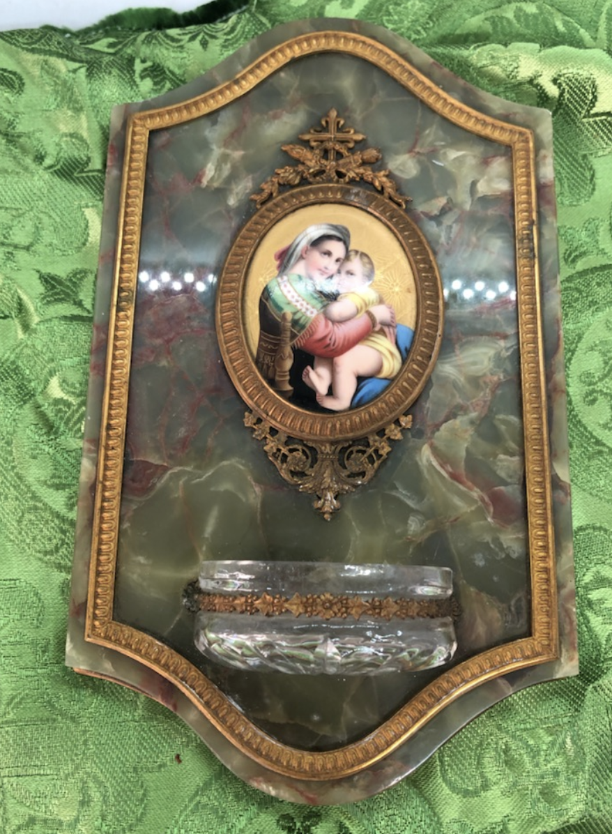 A47 LImoge on Onyx with Brass Accents