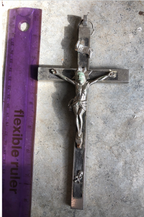 7" Ebony Crucifixes