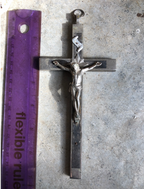 7" Ebony Crucifixes