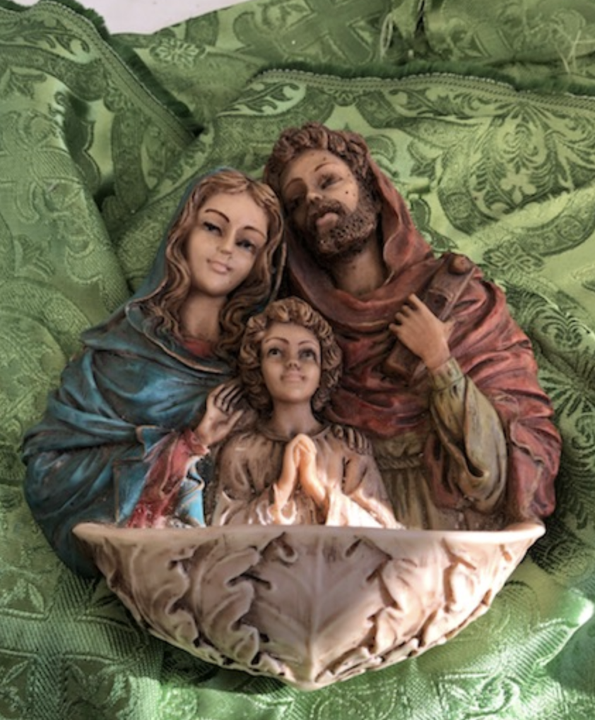 Resin Holy Water Font of Holy Family