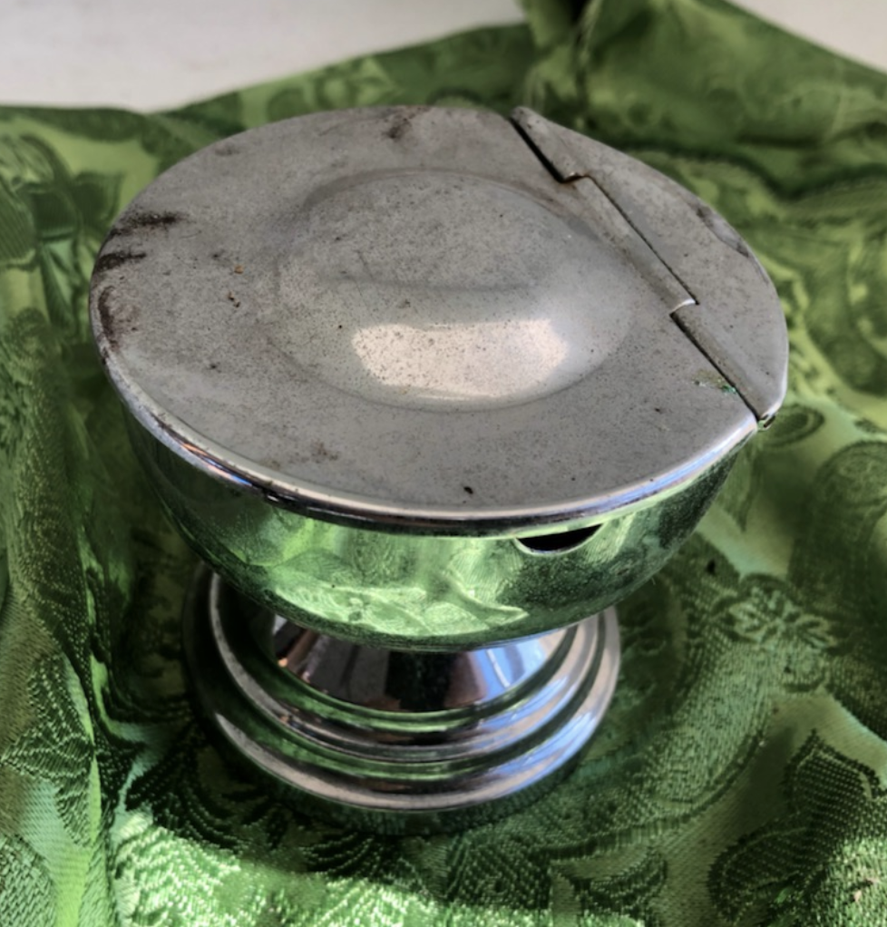 Censer and Boat. Chrome finish Vintage