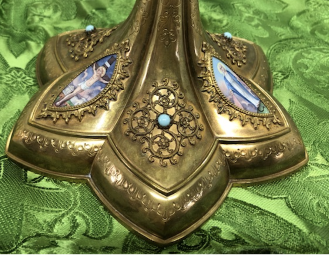 Antique French Sterling Chalice X1258 Enamels