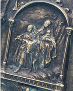 French Bronze of Nativity Heavy Cast