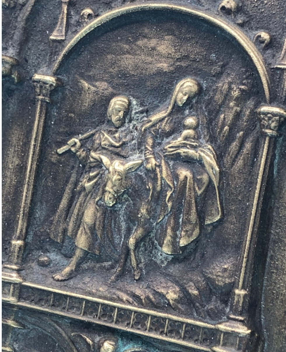 French Bronze of Nativity Heavy Cast