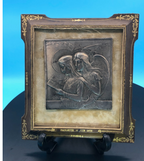 French Tooled leather Relief w/ Angels "Alleluia"