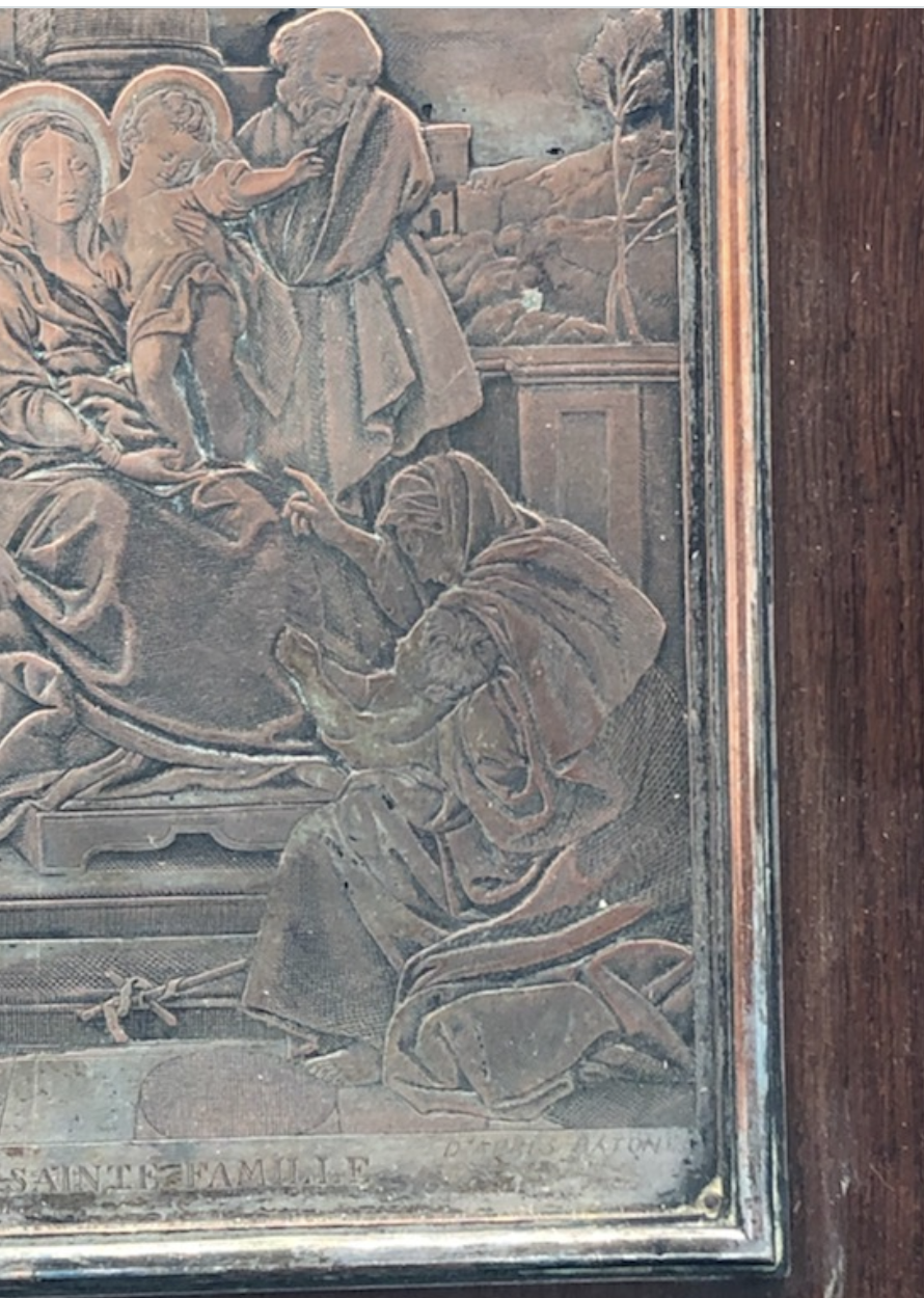 Engraved "Le Sainte Famille" By D'Apres Batoni