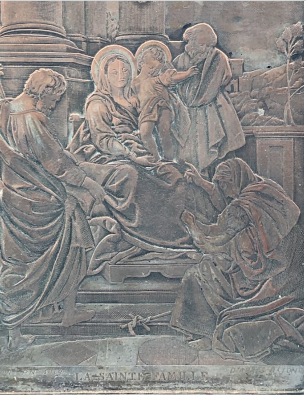 Engraved "Le Sainte Famille" By D'Apres Batoni