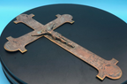 Engraved 16x11 Crucifix from France with 4 evangelists. Stunning piece.