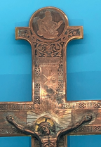 Engraved 16x11 Crucifix from France with 4 evangelists. Stunning piece.