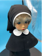 Nun Doll with Wooden Stand