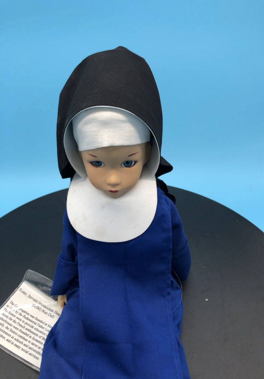 Nun Doll with hand stitched Habit