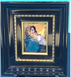 Vintatge French Limoge signed of Mother of the Streets and Child