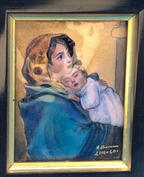 Vintatge French Limoge signed of Mother of the Streets and Child