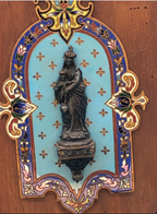 Enameled and Vermeiled Holy Water Font