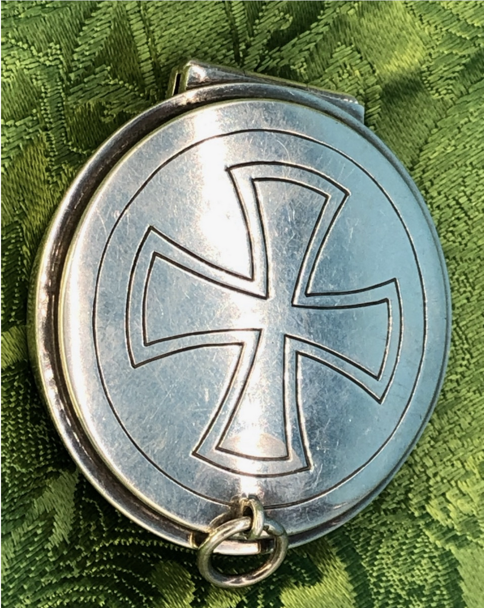 Silver Pyx with gold inside