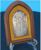 First Holy Communion Engraving set in walnut