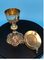 Antique Sterling Enameled Chalice  AHB 2327