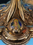 Antique Sterling Enameled Chalice  AHB 2327