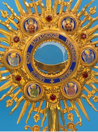 Stunning European Enameled Monstrance 21.5" Model 254